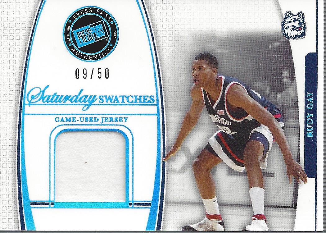 2006-07 Press Pass Legends Saturday Swatches Prime #8 Rudy Gay
