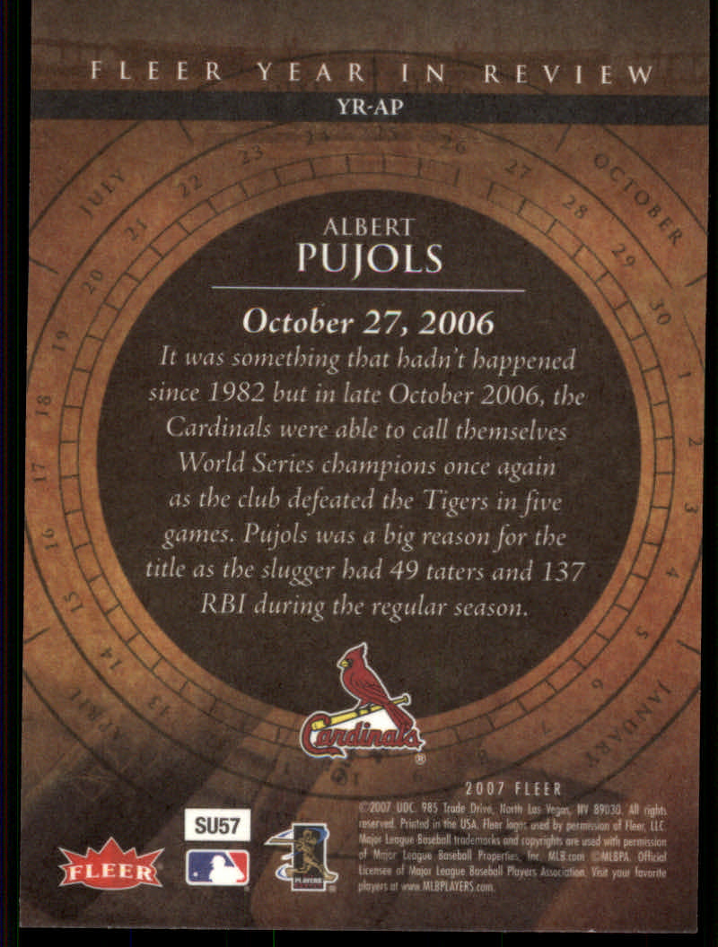 2007 Fleer Baseball "Year in Review" Insert Cards - Picture 3 of 21