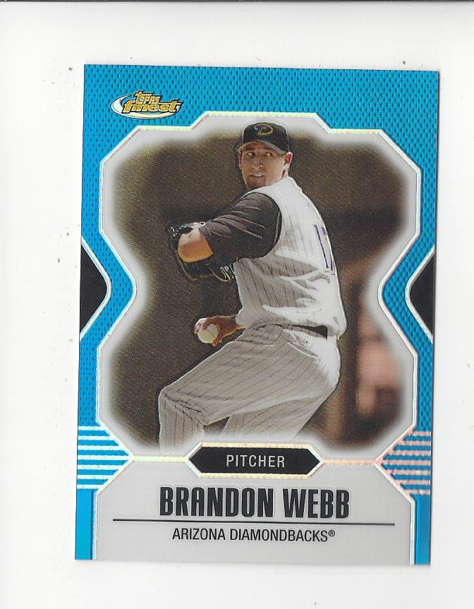 2007 Finest Refractors Blue #34 Brandon Webb