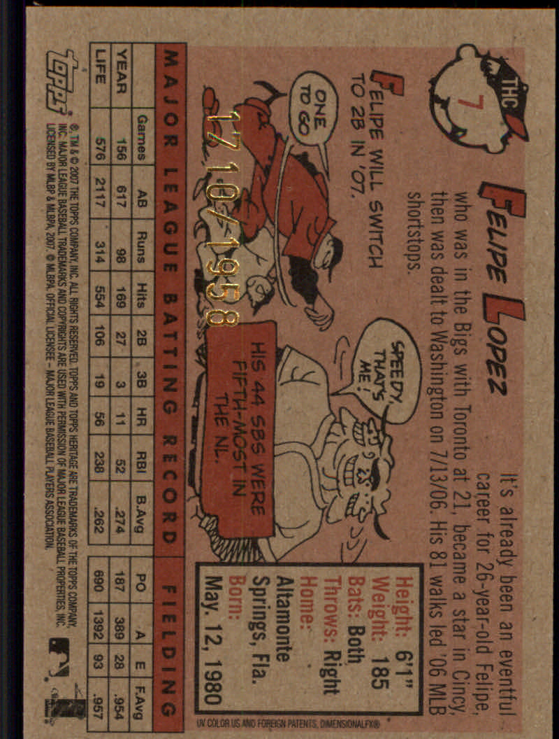 2007 Topps Heritage Baseball "Insert" Cards - Picture 13 of 85