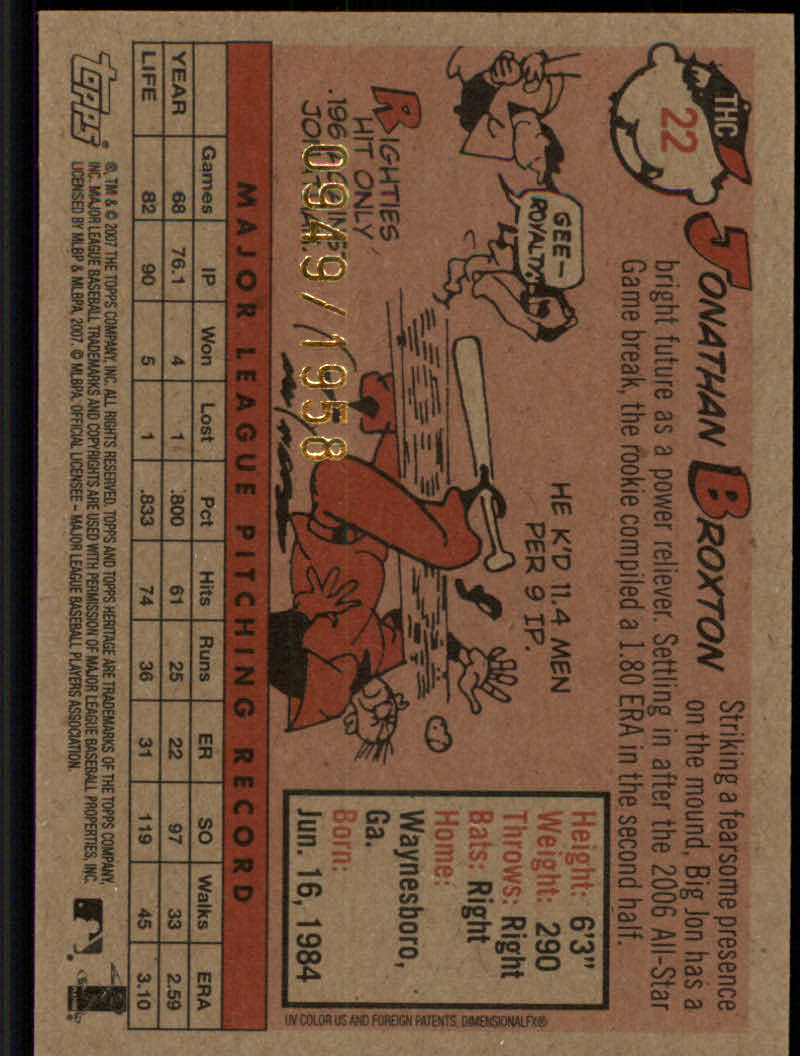 2007 Topps Heritage Baseball "Insert" Cards - Picture 19 of 85