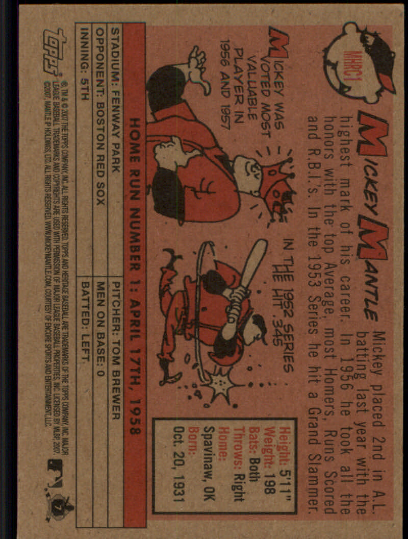 2007 Topps Heritage Baseball "Insert" Cards - Picture 3 of 85