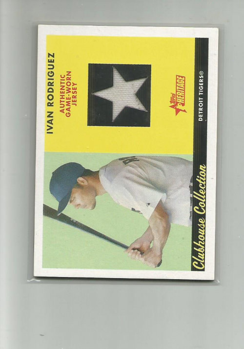 2007 Topps Heritage Clubhouse Collection Relics #IR Ivan Rodriguez Jsy B