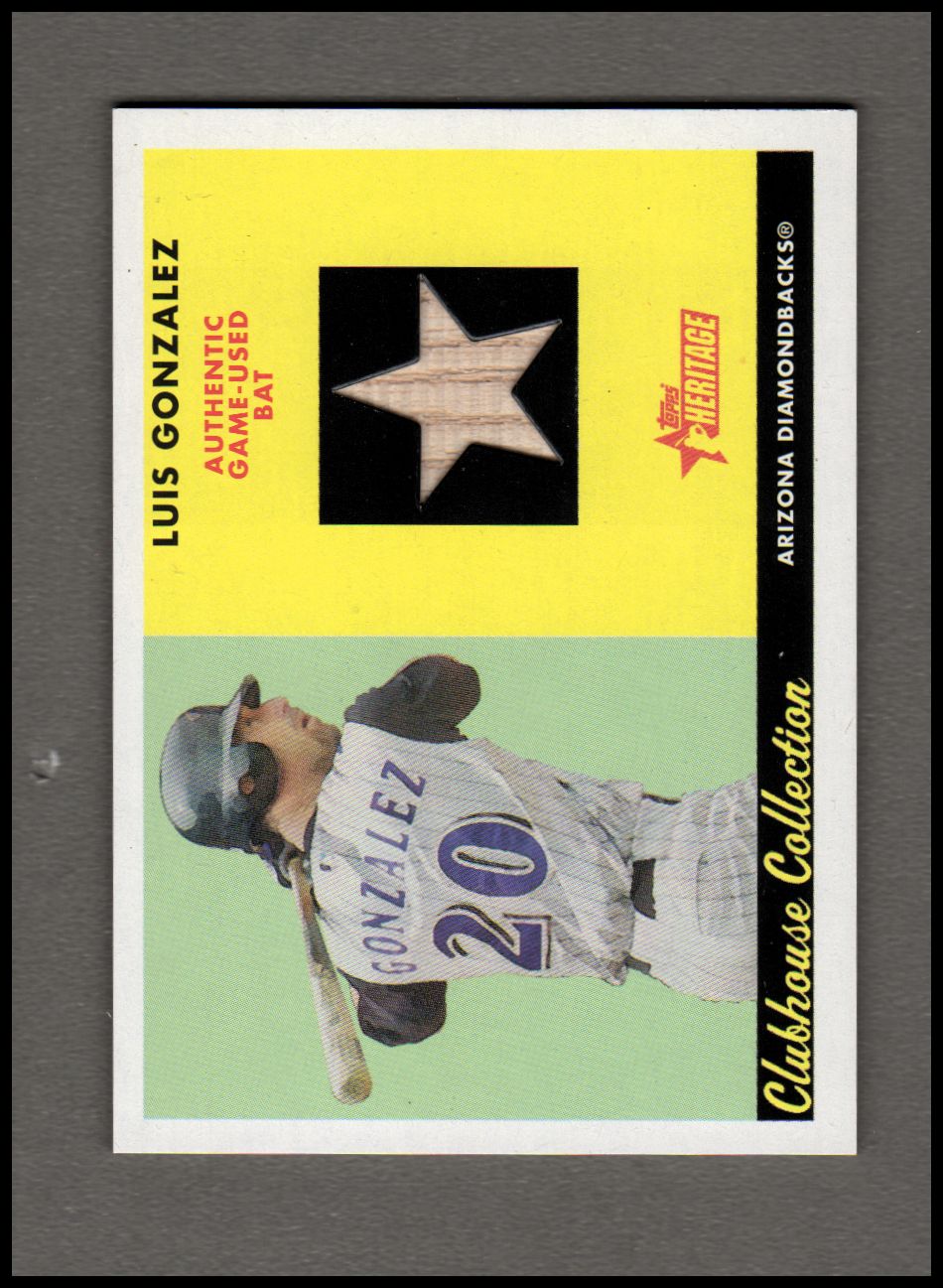2007 Topps Heritage Clubhouse Collection Relics #LG Luis Gonzalez Bat C