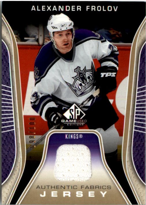 2006-07 SP Game Used Authentic Fabrics Parallel #AFAF Alexander Frolov
