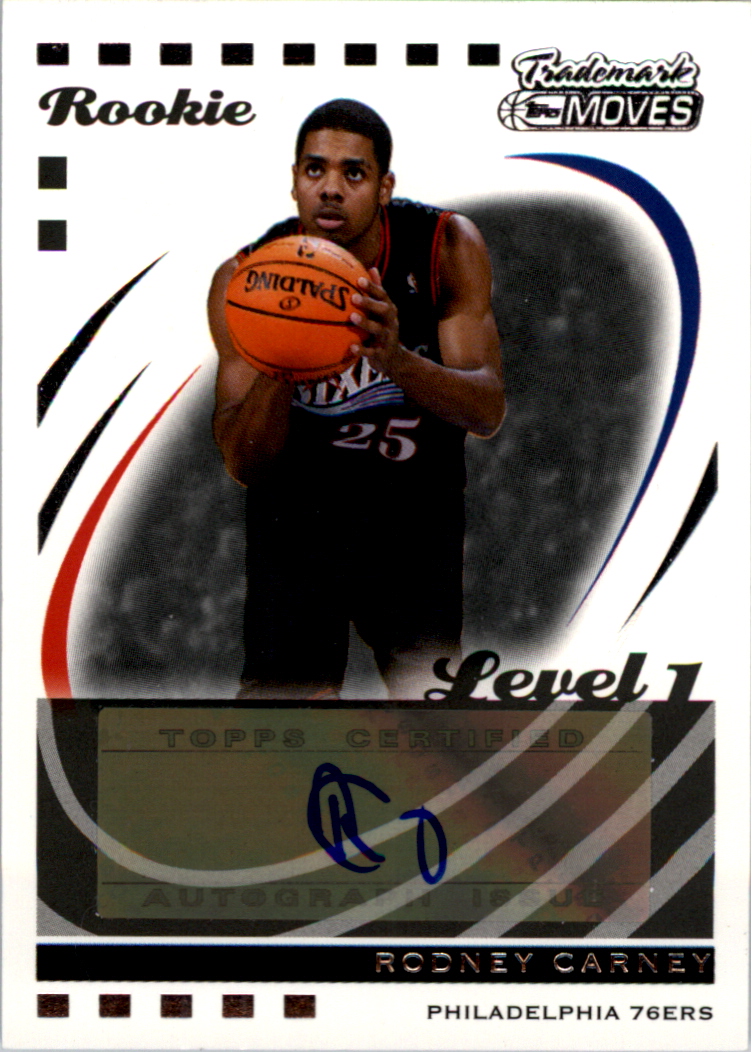 2006-07 Topps Trademark Moves #109 Rodney Carney AU/75 RC