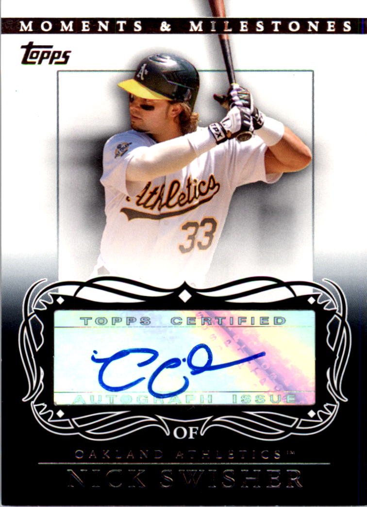 2007 Topps Moments and Milestones Milestone Autographs #NS Nick Swisher D