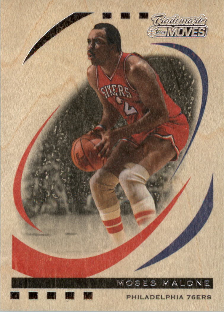 2006-07 Topps Trademark Moves Wood #94 Moses Malone