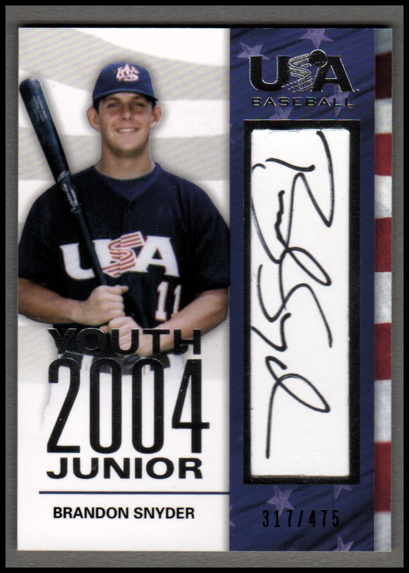 2006-07 USA Baseball 2004 Youth Junior Signatures #1 Brandon Snyder