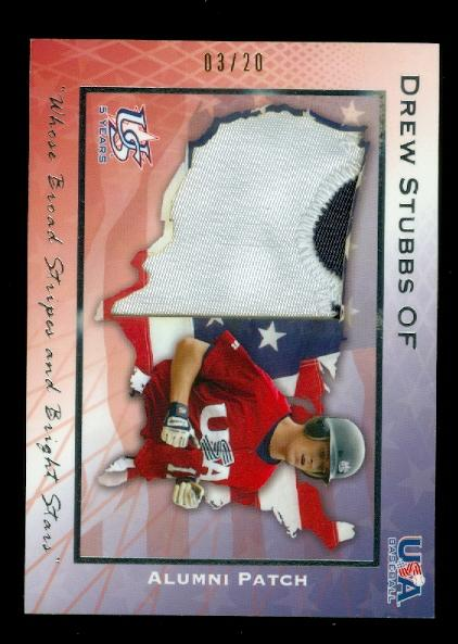 2006-07 USA Baseball Alumni Patriotic Patches #2 Drew Stubbs