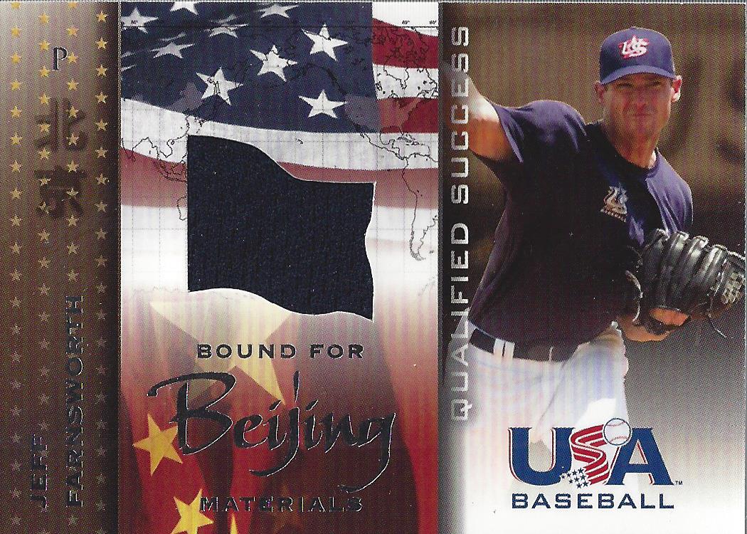 2006-07 USA Baseball Bound for Beijing Materials #8 Jeff Farnsworth Jsy