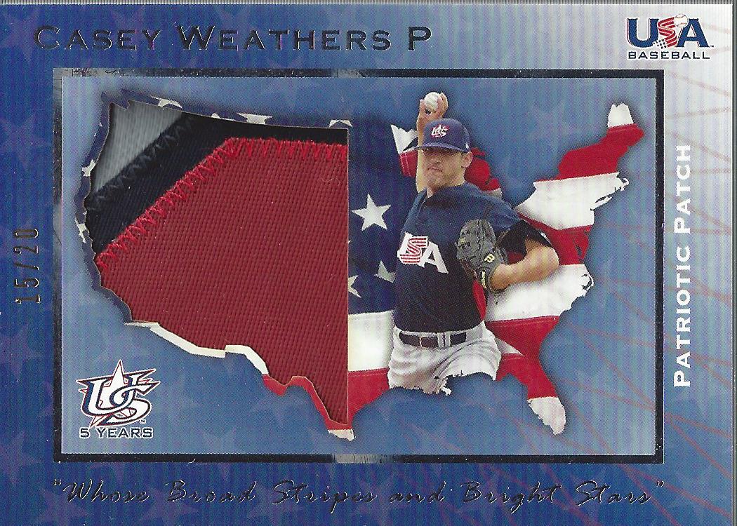 2006-07 USA Baseball Patriotic Patches #23 Casey Weathers