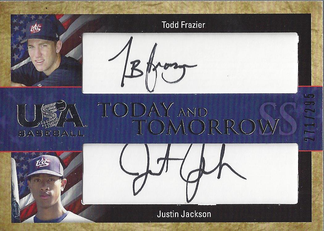 2006-07 USA Baseball Today and Tomorrow Signatures Black #8 Todd Frazier/Justin Jackson