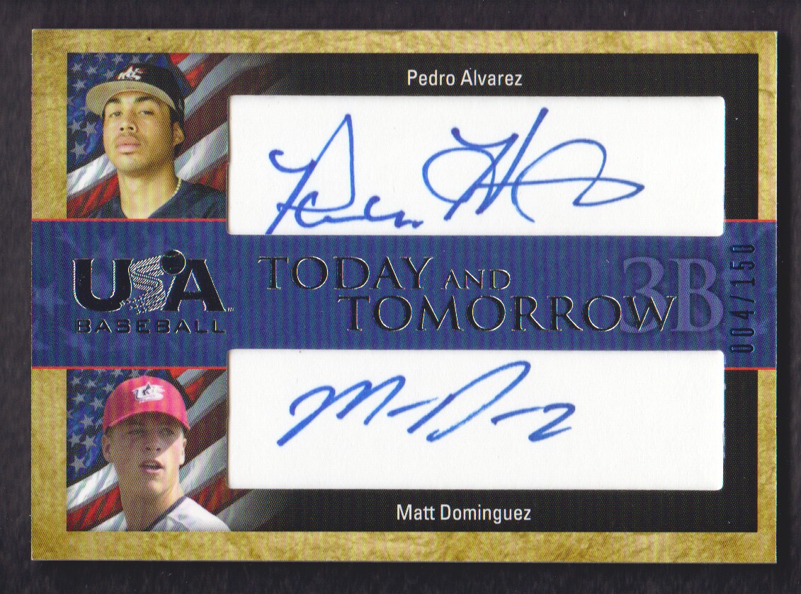 2006-07 USA Baseball Today and Tomorrow Signatures Blue #7 Pedro Alvarez/Matt Dominguez
