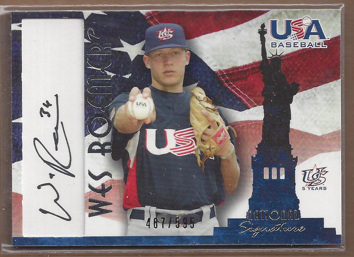 2006-07 USA Baseball Signatures Black #21 Wes Roemer