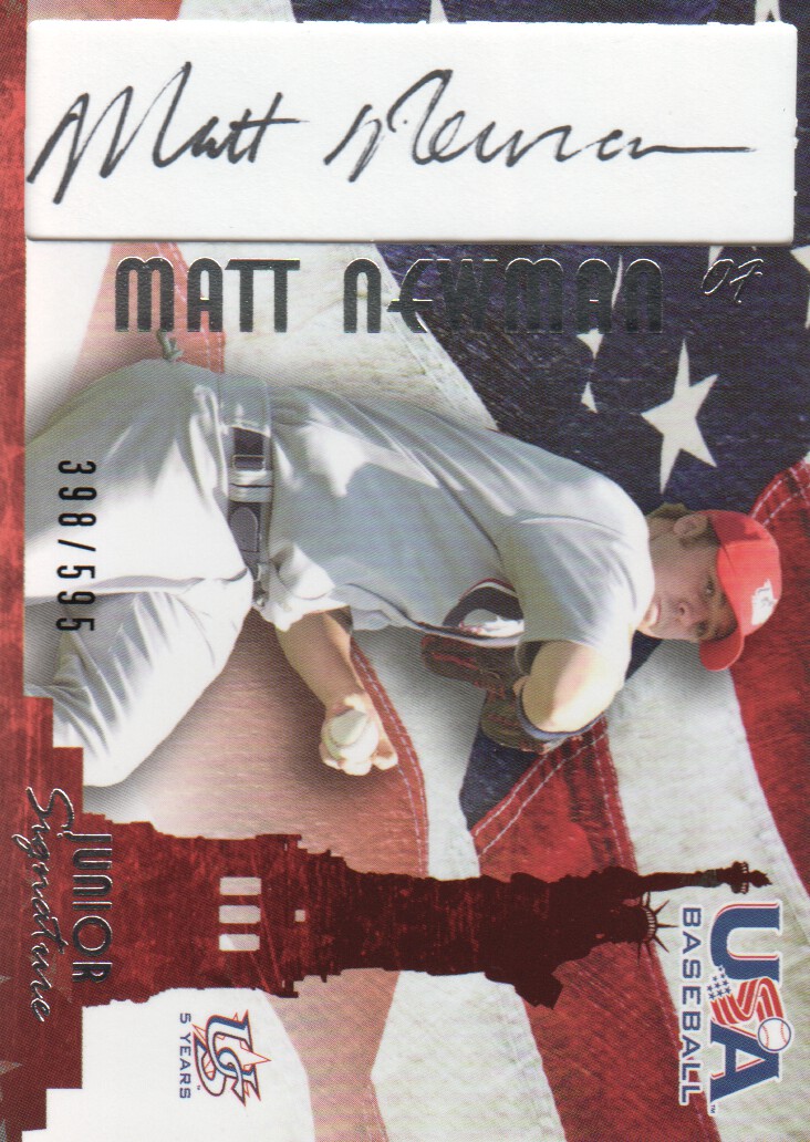 2006-07 USA Baseball Signatures Black #24 Matt Newman