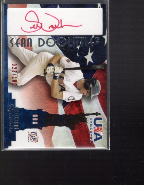 2006-07 USA Baseball Signatures Red #14 Sean Doolittle