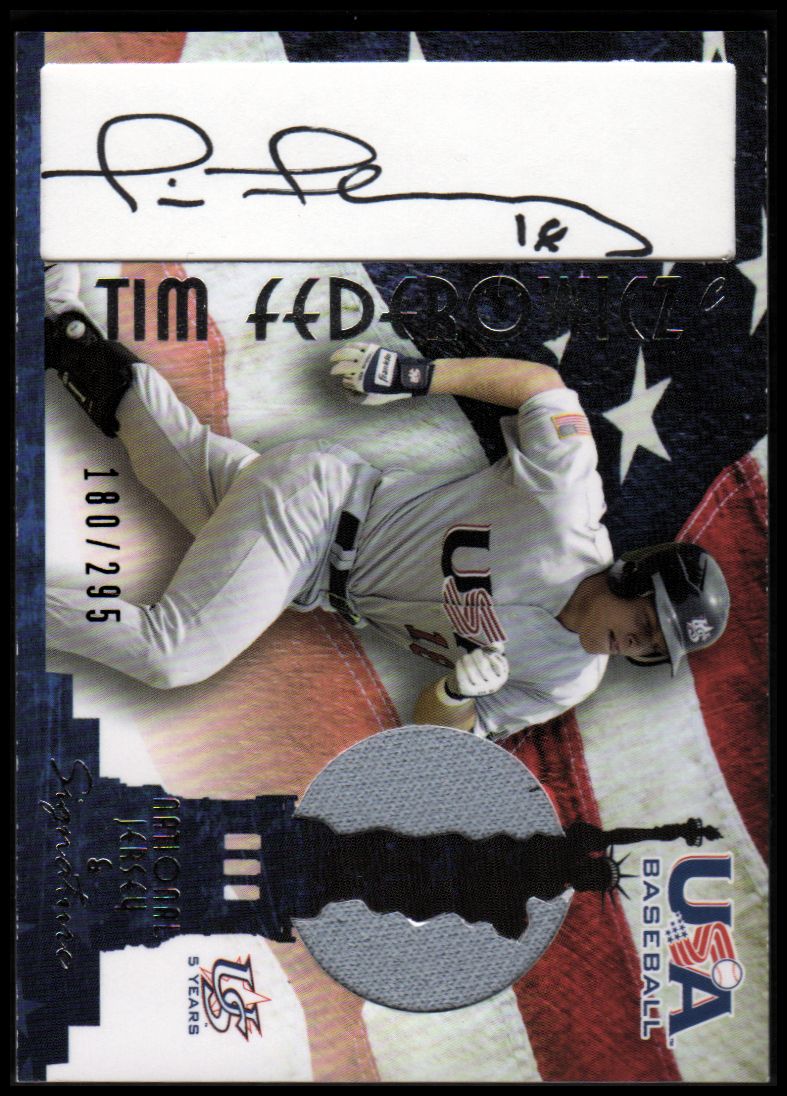 2006-07 USA Baseball Signatures Jersey Black #12 Tim Federowicz