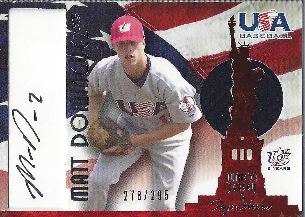 2006-07 USA Baseball Signatures Jersey Black #26 Matt Dominguez