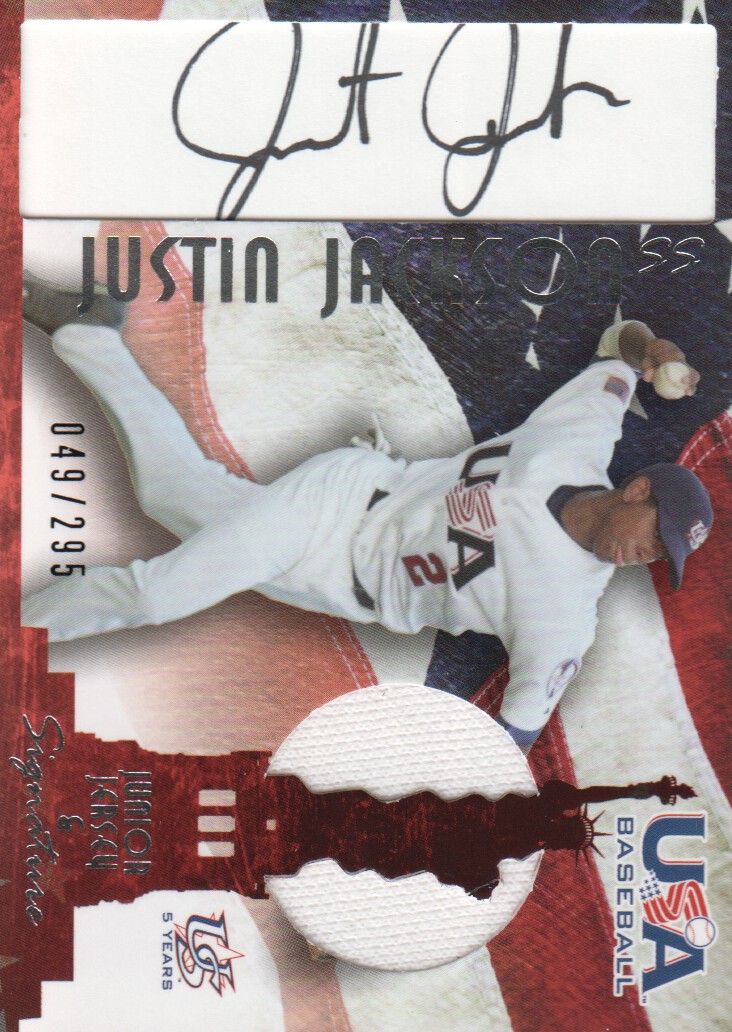 2006-07 USA Baseball Signatures Jersey Black #32 Justin Jackson