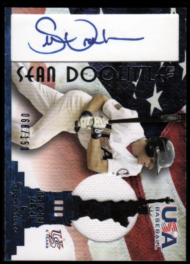 2006-07 USA Baseball Signatures Jersey Blue #14 Sean Doolittle