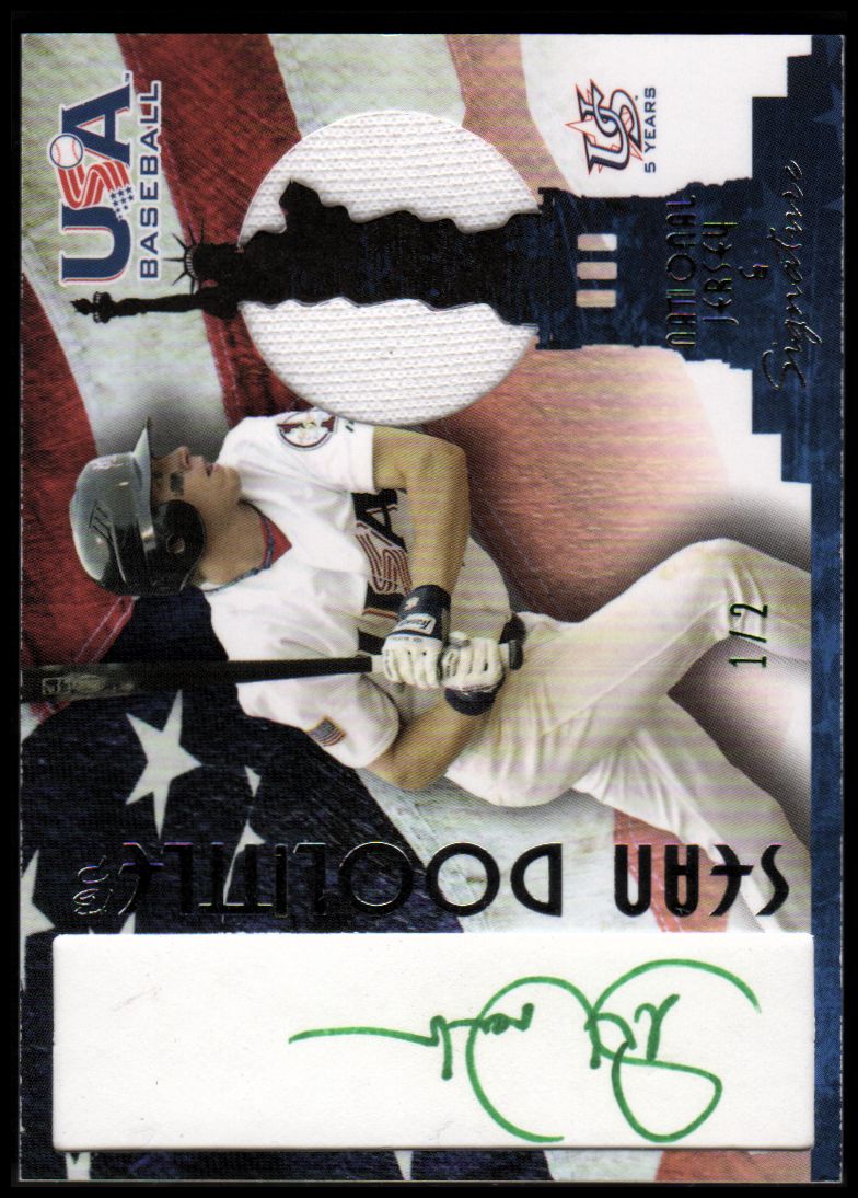 2006-07 USA Baseball Signatures Jersey Green #14 Sean Doolittle