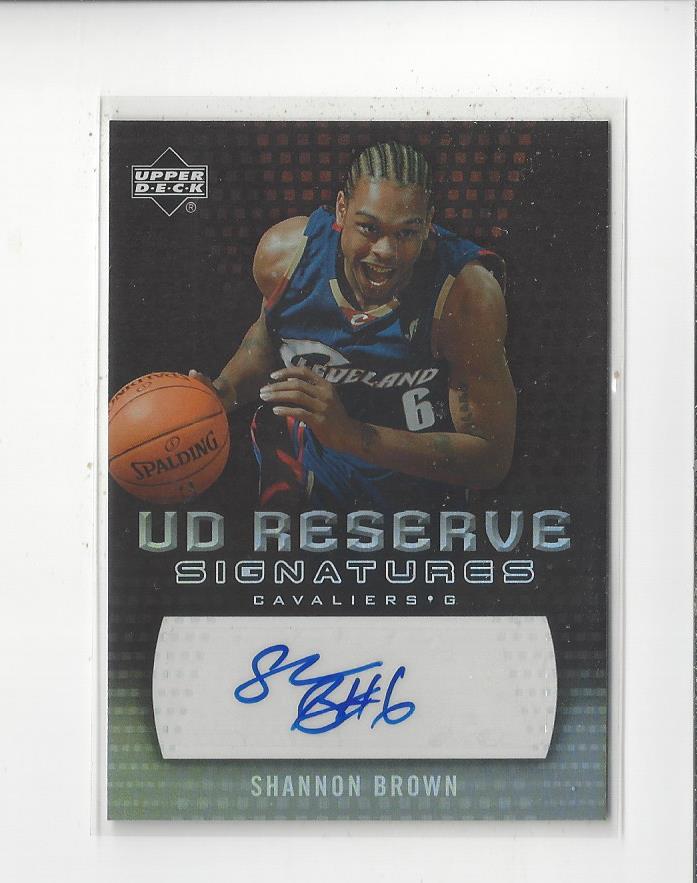 2006-07 UD Reserve Signatures #SB Shannon Brown