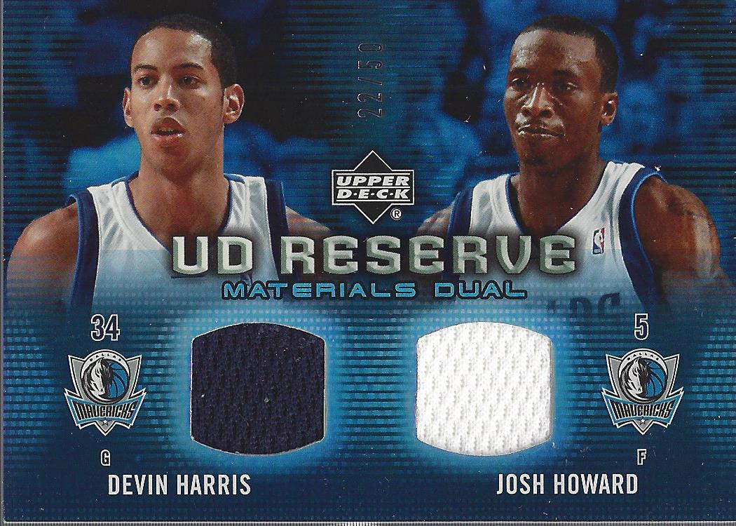 2006-07 UD Reserve Materials Dual #HH Devin Harris/Josh Howard