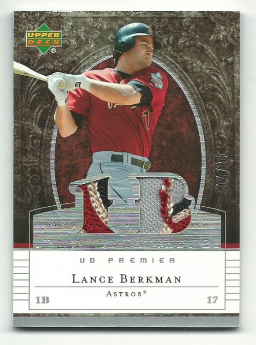2007 Upper Deck Premier Patches Dual #LB Lance Berkman