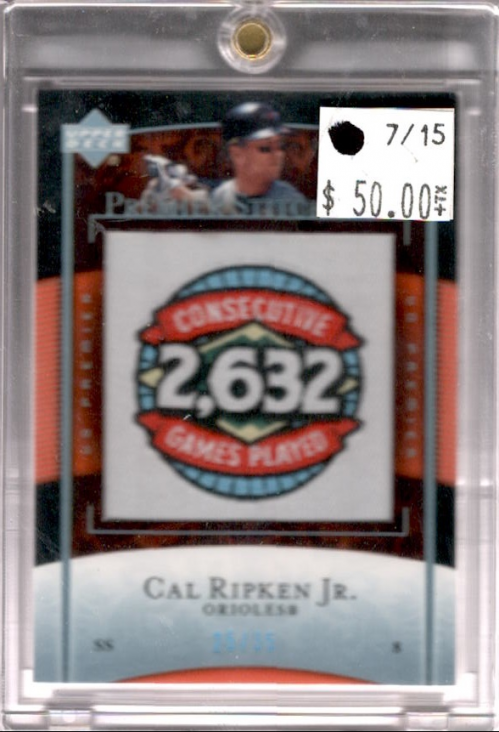 2007 Upper Deck Premier Stitchings 35 #51 Cal Ripken Jr.