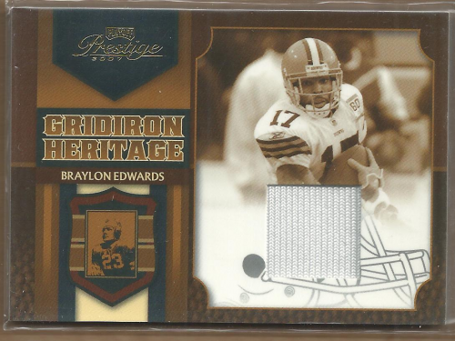 2007 Playoff Prestige Gridiron Heritage Materials #10 Braylon Edwards
