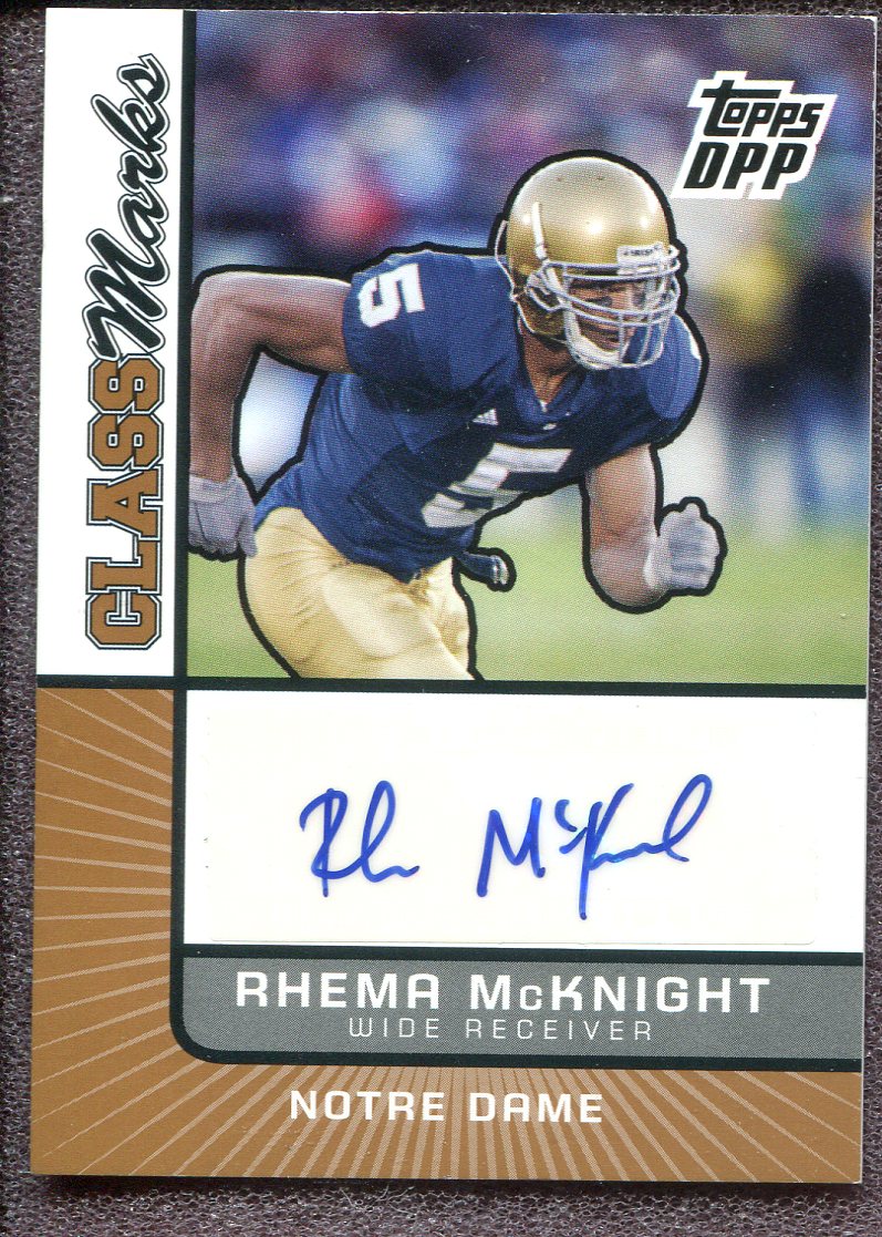2007 Topps Draft Picks and Prospects Class Marks Autographs #RM Rhema McKnight F