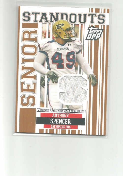 2007 Topps Draft Picks and Prospects Senior Standout Jersey #AS Anthony Spencer