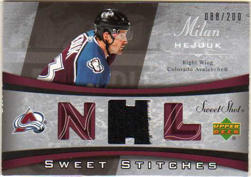2006-07 Sweet Shot Sweet Stitches #SSHE Milan Hejduk