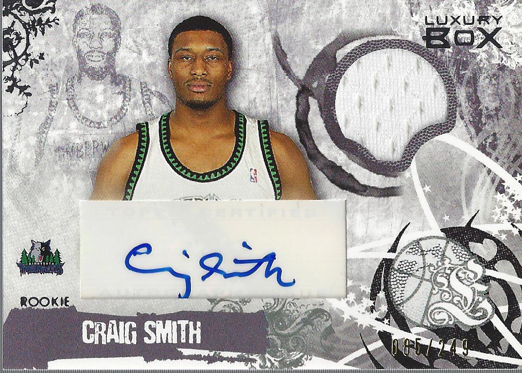 2006-07 Topps Luxury Box Rookie Relics Autographs #CSM Craig Smith
