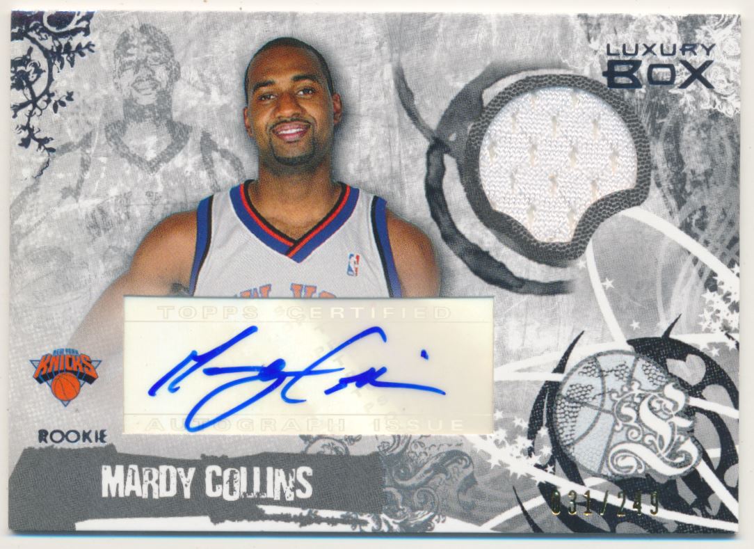2006-07 Topps Luxury Box Rookie Relics Autographs #MC Mardy Collins