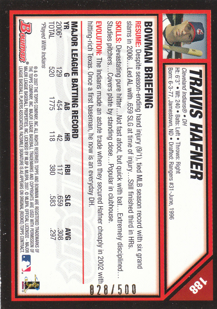 2007 Bowman Baseball "Main Set Blue" Parallel Cards - Picture 23 of 29