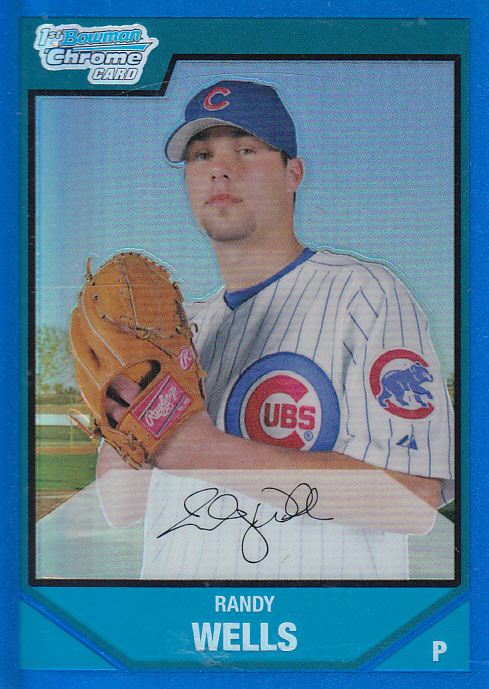 2007 Bowman Chrome Prospects Blue Refractors #BC74 Randy Wells