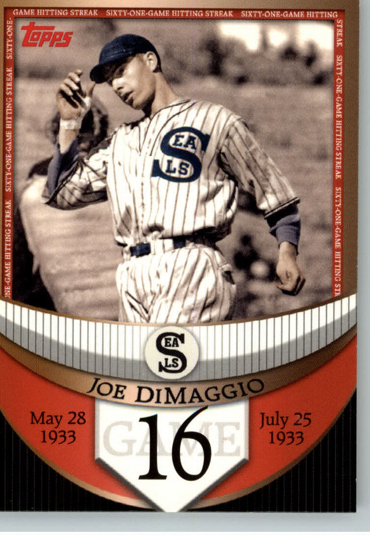 2007 Topps DiMaggio Streak Before the Streak #JDSF16 Joe DiMaggio