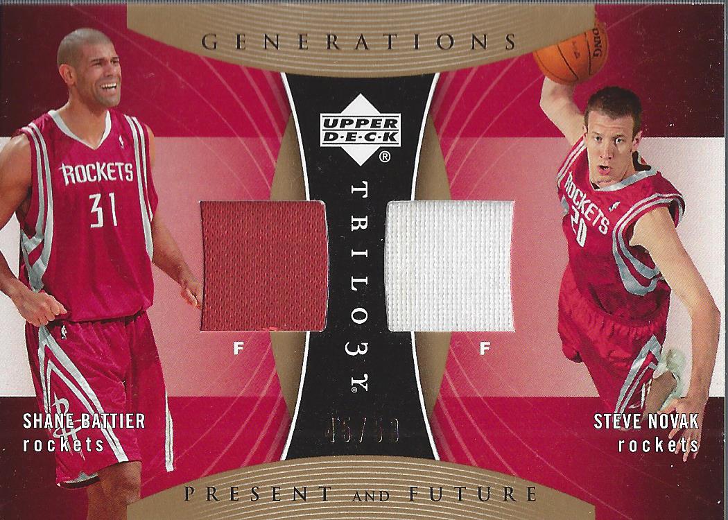2006-07 Upper Deck Trilogy Generations Present and Future Memorabilia #PRFMBN Shane Battier/Steve Novak