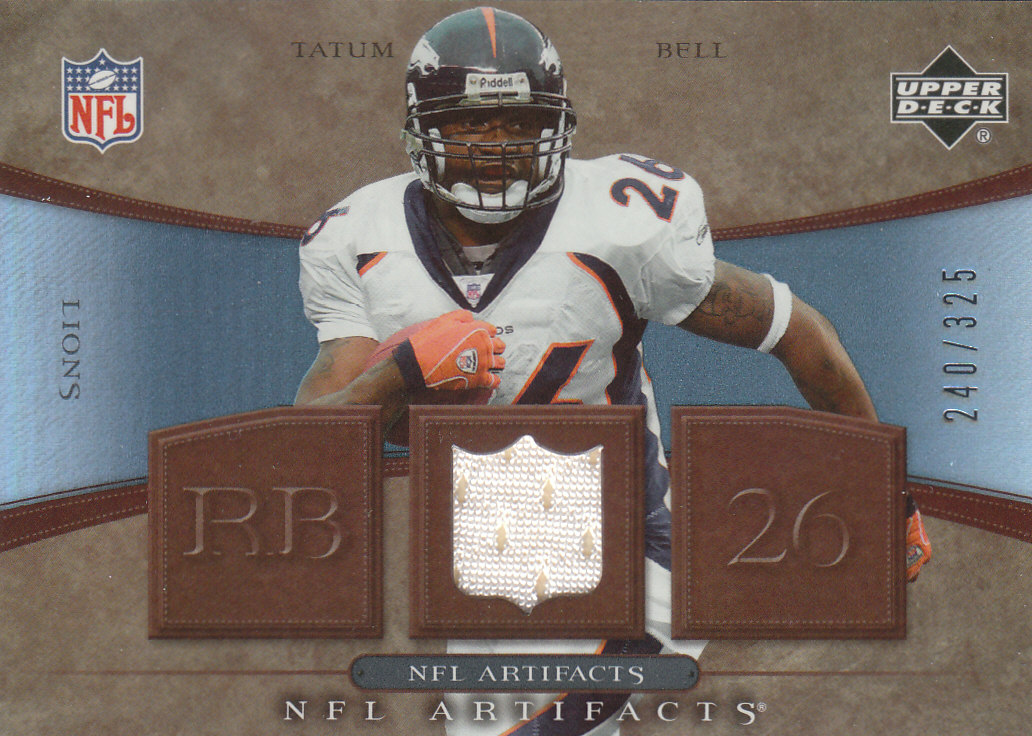 2007 Artifacts (Upper Deck) Football "Memorabilia" Insert Cards - Picture 10 of 19