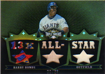 2007 Topps Triple Threads Relics Sepia #122a Barry Bonds