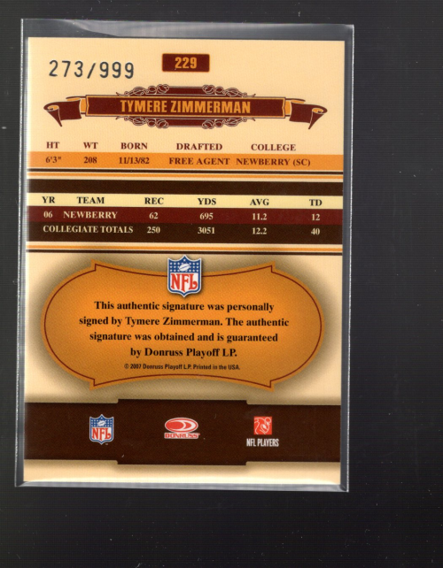 B3827- 2007 Donruss Classics FB #s 1-100 +Inserts -You Pick- 15+ FREE US SHIP - Picture 224 of 279