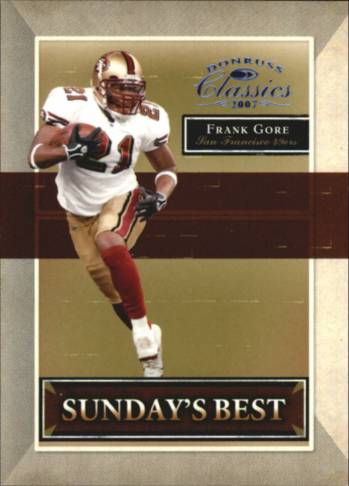 2007 Donruss Classics Sunday's Best Platinum #4 Frank Gore
