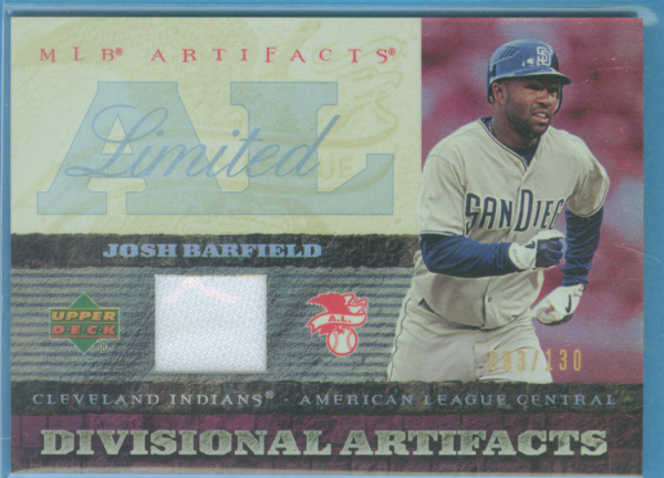 2007 Artifacts Divisional Artifacts Limited #JO Josh Barfield