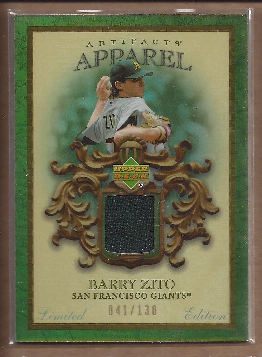 2007 Artifacts MLB Apparel Limited #BZ Barry Zito