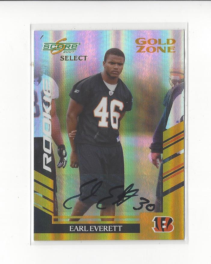 2007 Select Autographs Gold Zone #320 Earl Everett/40