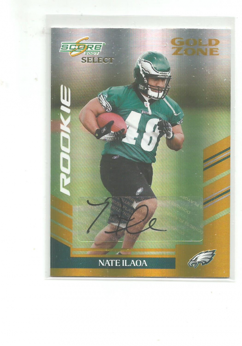 2007 Select Autographs Gold Zone #407 Nate Ilaoa/40 - F64 - NM-MT - Big Mac  Sportscards | Beckett Marketplace