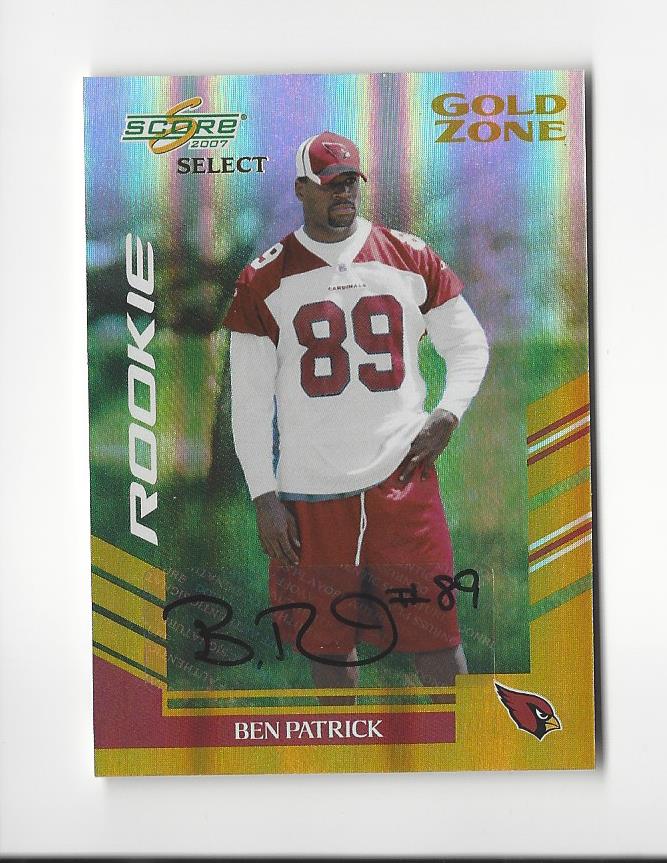 2007 Select Autographs Gold Zone #420 Ben Patrick/40