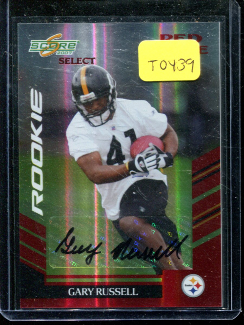 2007 Select Autographs Red Zone #290 Gary Russell/25